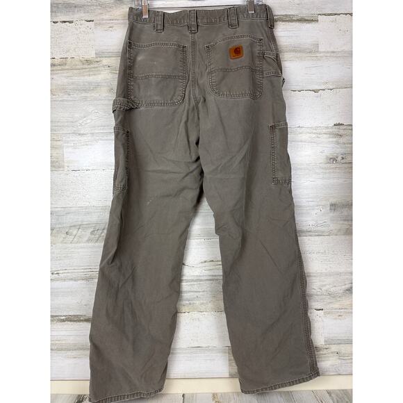 Carhartt Men’s 32x32 Gray Loose Original Fit Carpenter Straight Workwear Pants - Picture 2 of 5